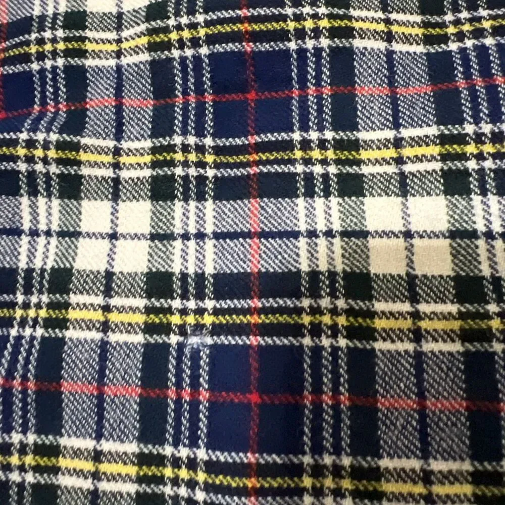 Vintage Gutman-Lann’s Scarf Coordinates Tartan Plaid Blue White Red 100% Wool